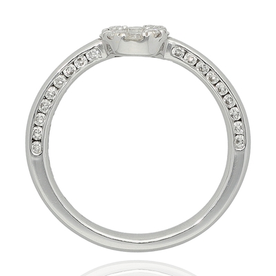 Fehér arany gyűrű 53-as méret (B19935_4I)